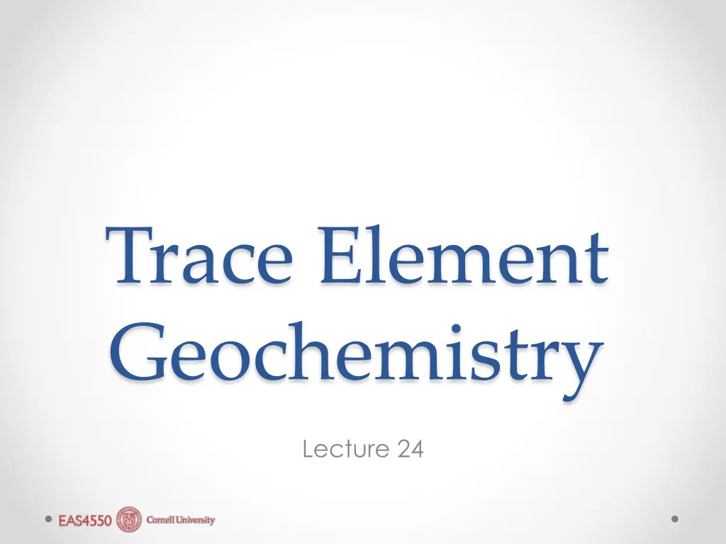 trace element geochemistry n.w