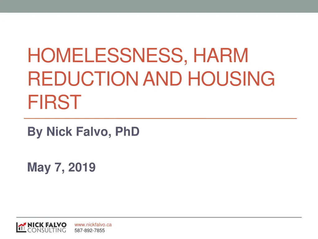 homelessness harm reduction and housing first n.w