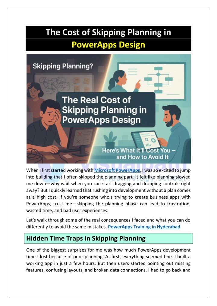 the cost of skipping planning in powerapps design n.w