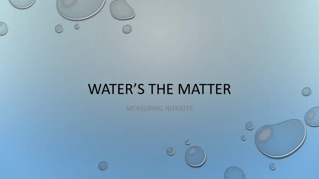 water s the matter n.w