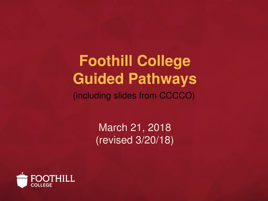 foothill college guided pathways including slides n.w