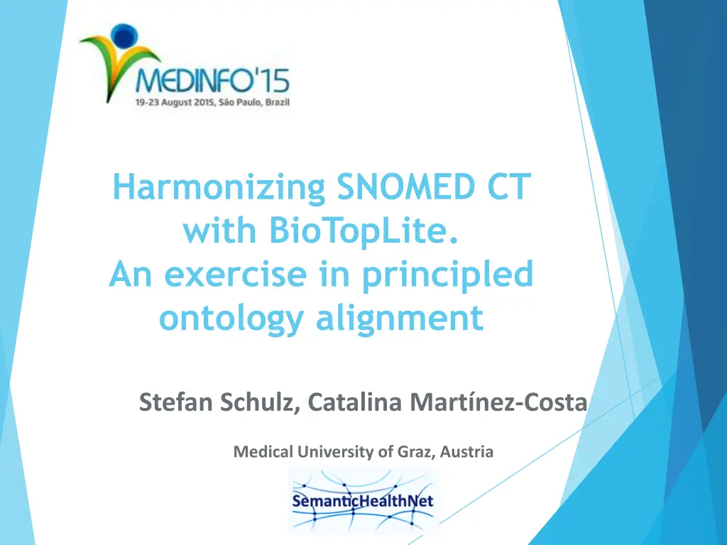 harmonizing snomed ct with biotoplite an exercise n.w