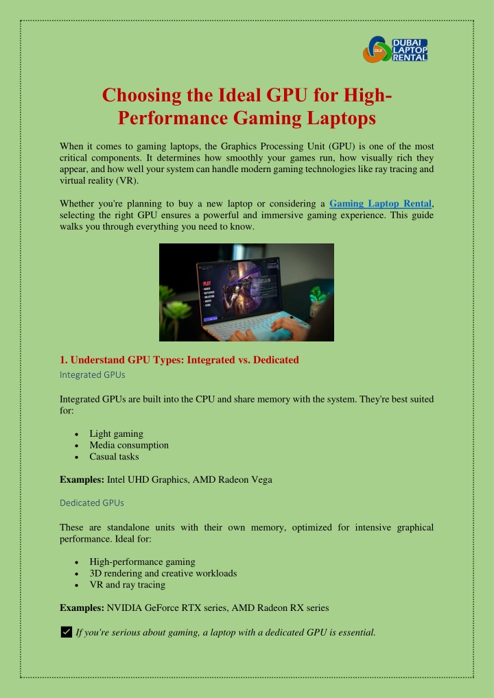 choosing the ideal gpu for high performance n.w