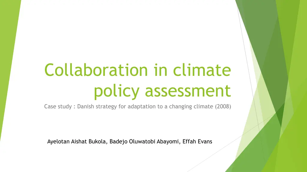 collaboration in climate policy assessment case n.w