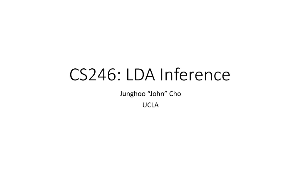 cs246 lda inference n.w