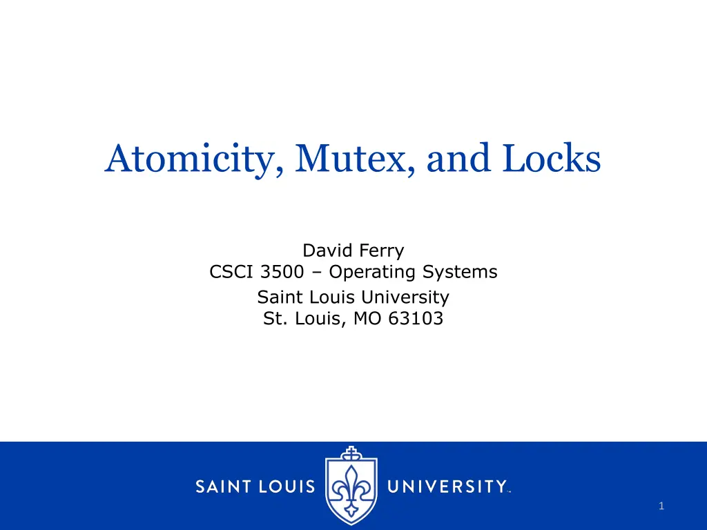 atomicity mutex and locks n.w