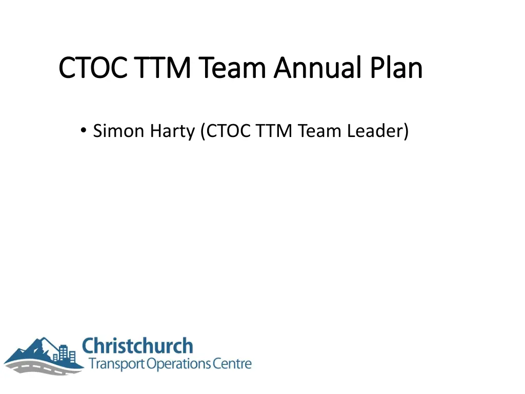 ctoc ttm team annual plan ctoc ttm team annual n.w