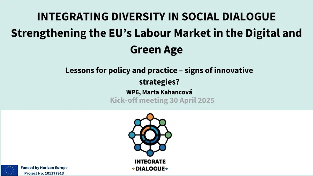 integrating diversity in social dialogue n.w