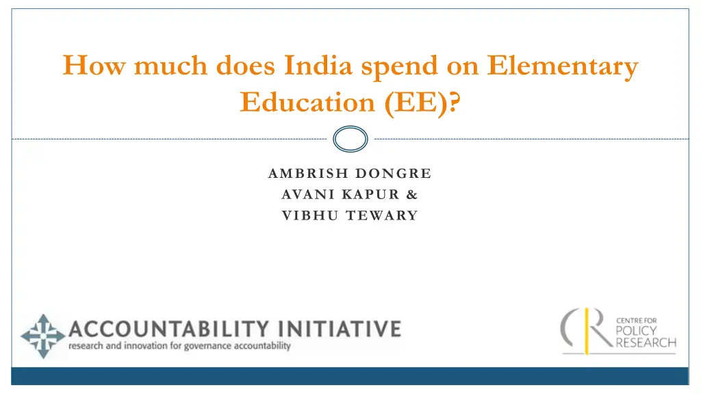 how much does india spend on elementary education n.w