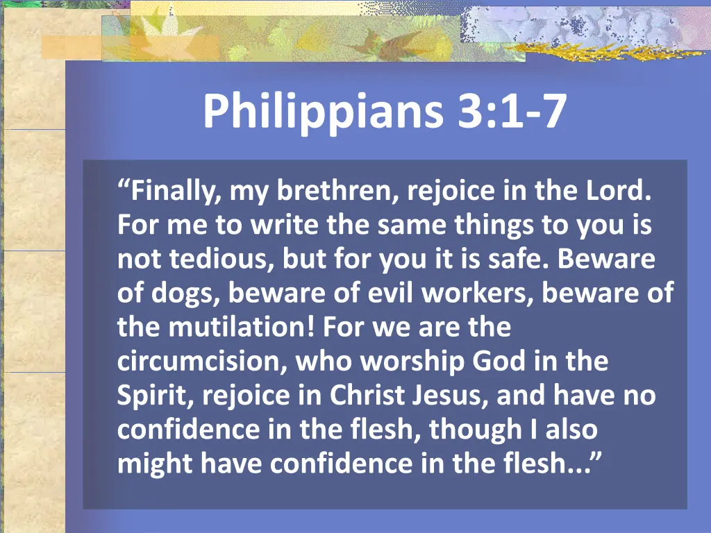 philippians 3 1 7 n.w