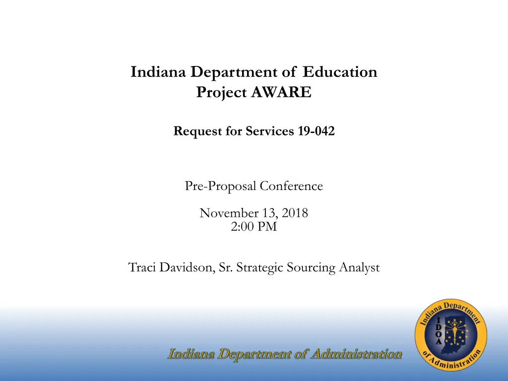 indiana department of education project aware n.w