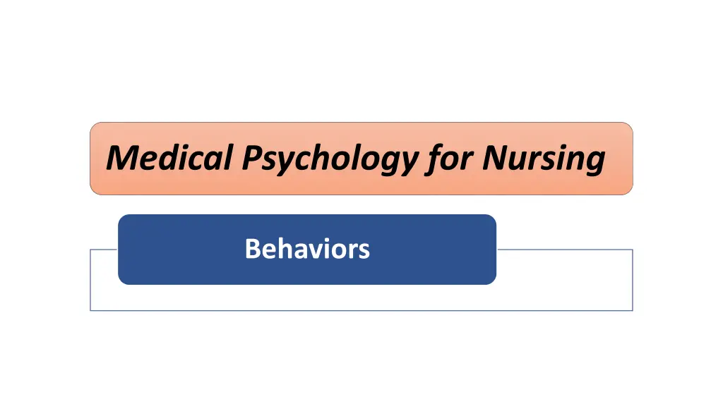 medical psychology for nursing n.w