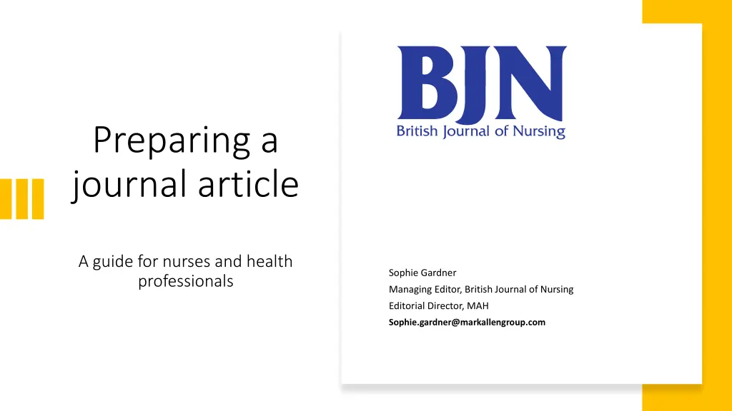 preparing a journal article n.w