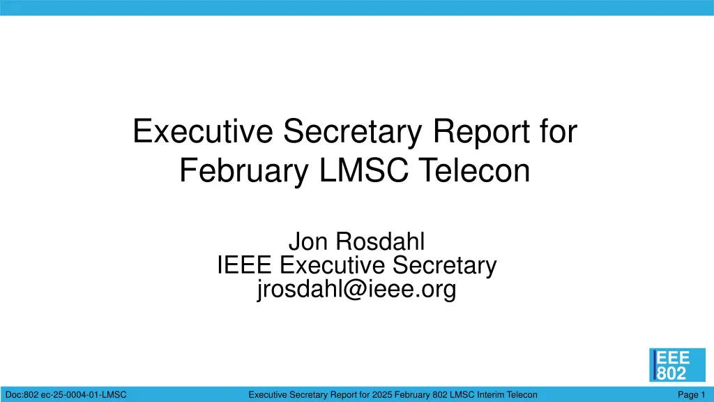 executive secretary report for february lmsc n.w