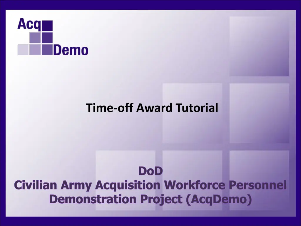 time off award tutorial n.w