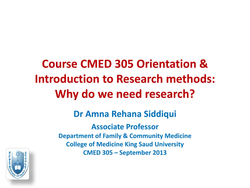 course cmed 305 orientation introduction n.w