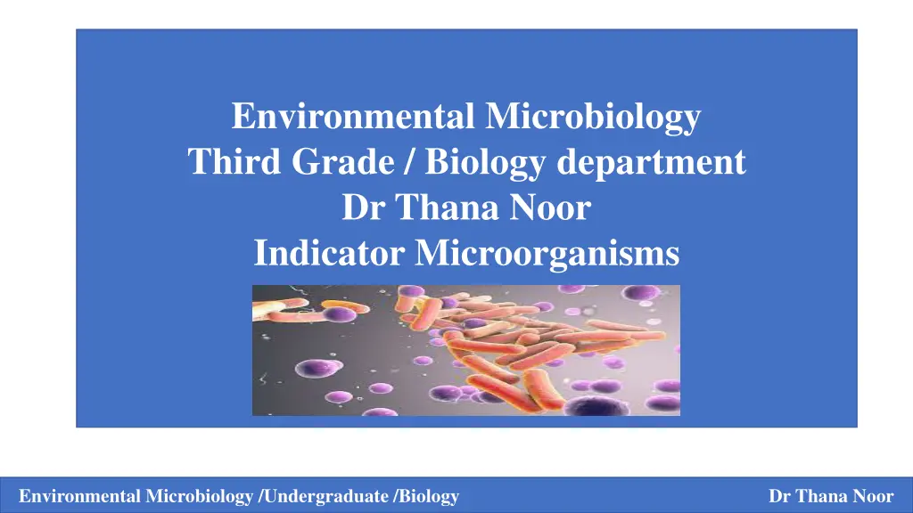 environmental microbiology third grade biology n.w