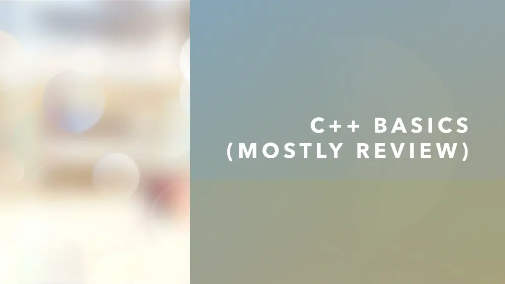 c basics mostly review n.w