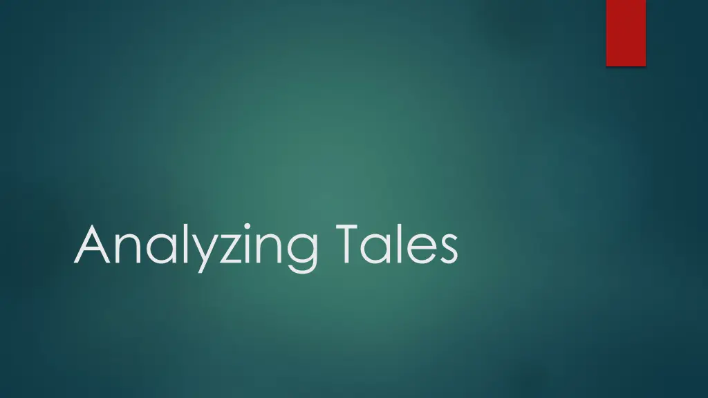 analyzing tales n.w