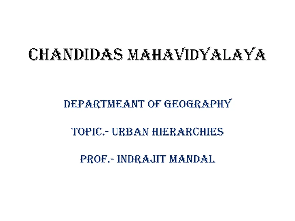 chandidas mahavidyalaya n.w