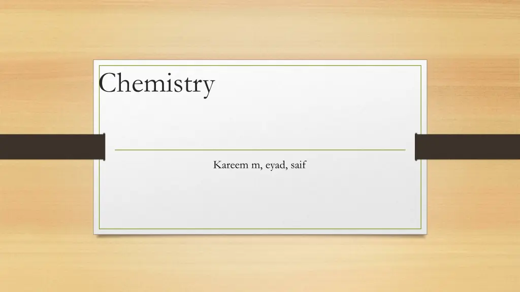 chemistry n.w