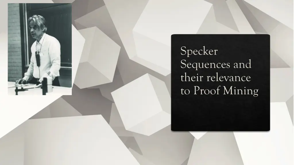 specker sequences and their relevance to proof n.w