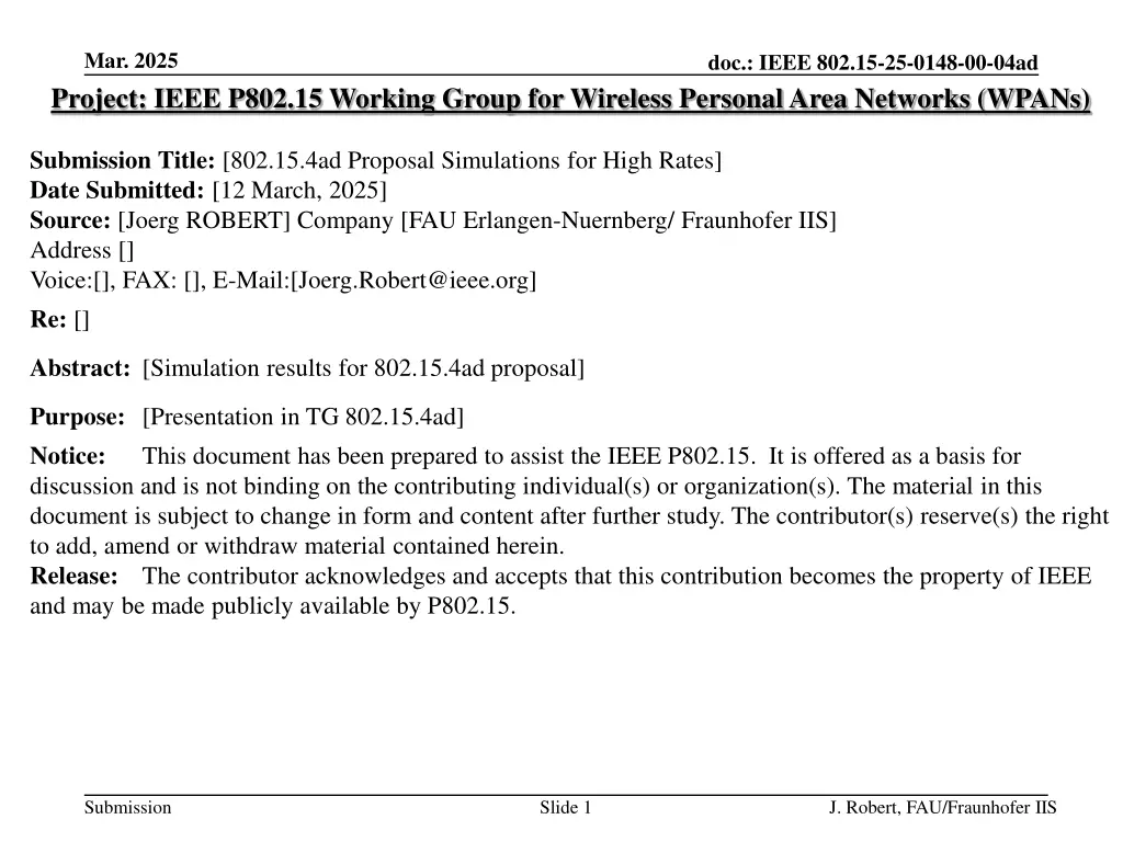 mar 2025 project ieee p802 15 working group n.w