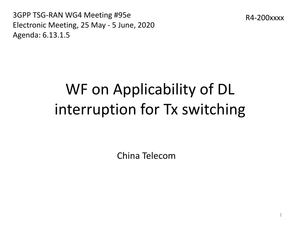 3gpp tsg ran wg4 meeting 95e electronic meeting n.w