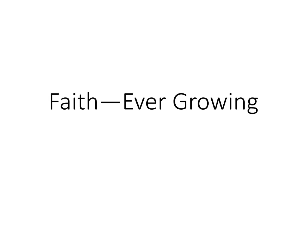 faith ever growing n.w