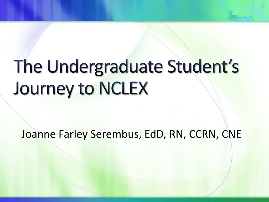the undergraduate student s journey to nclex n.w