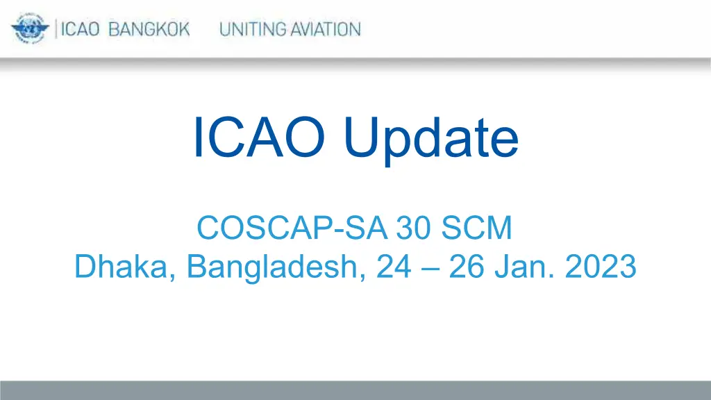 icao update n.w