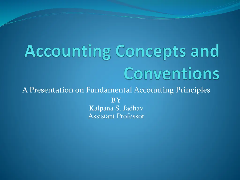 a presentation on fundamental accounting n.w