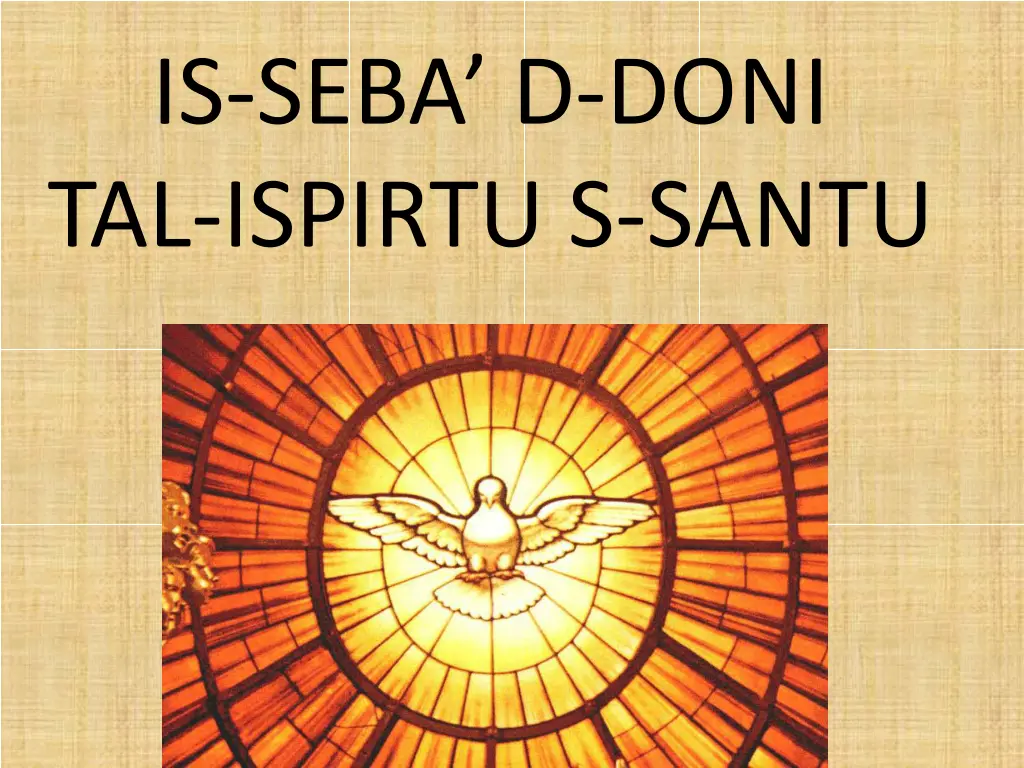 is seba d doni tal ispirtu s santu n.w