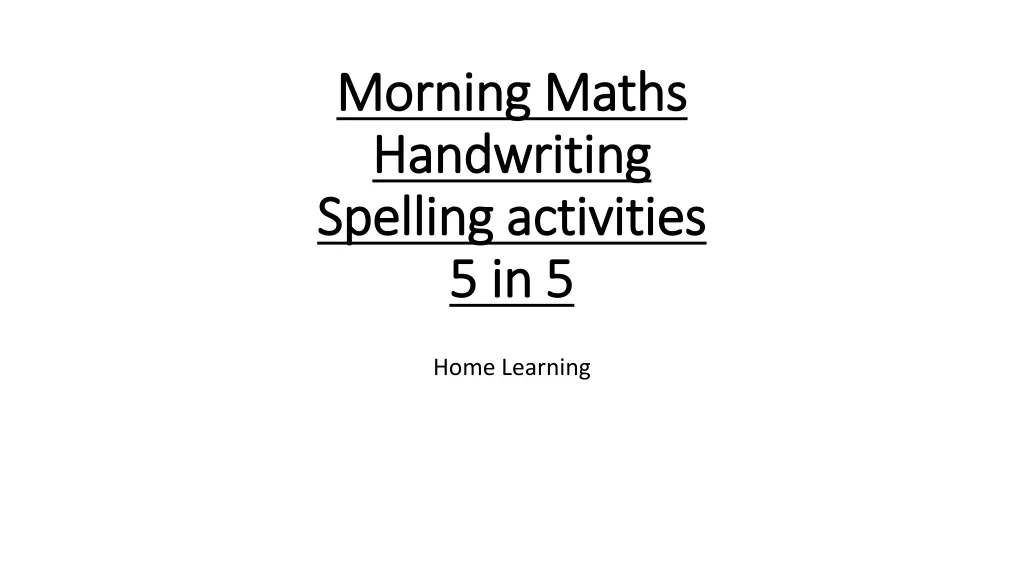 morning maths morning maths handwriting n.w