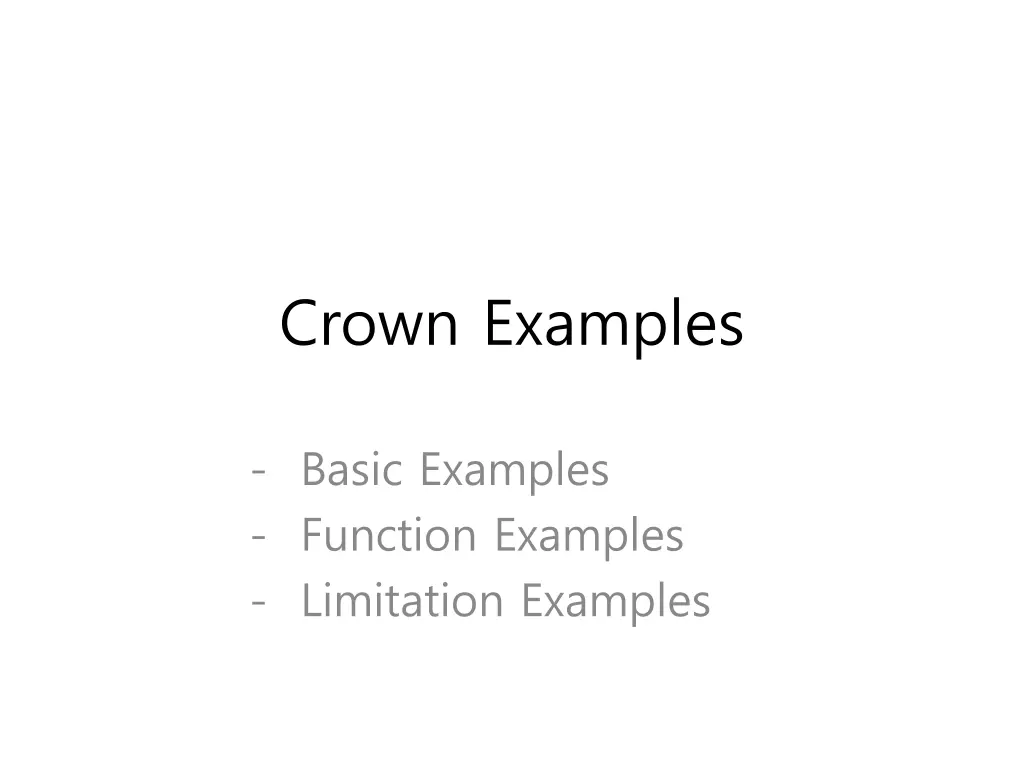 crown examples n.w