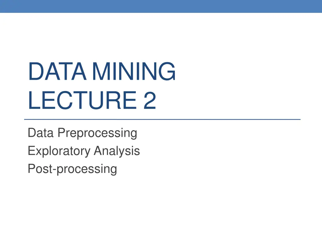 data mining lecture 2 n.w