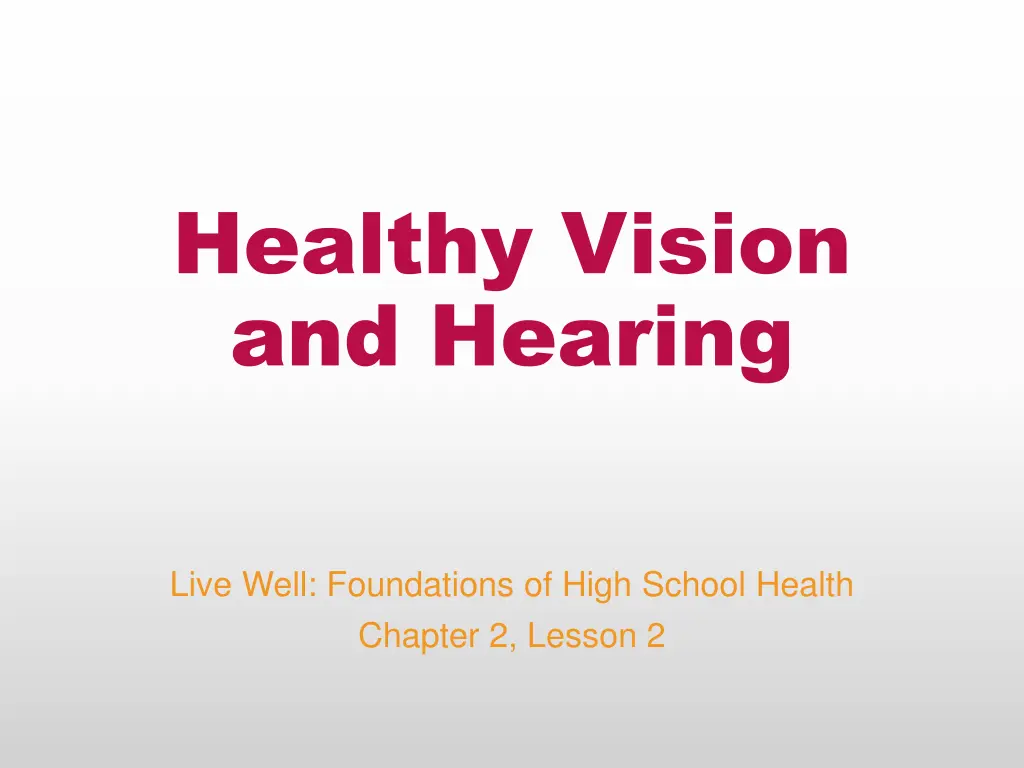 healthy vision and hearing n.w