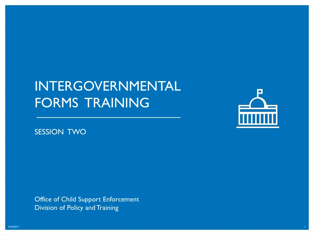 intergovernmental forms training n.w