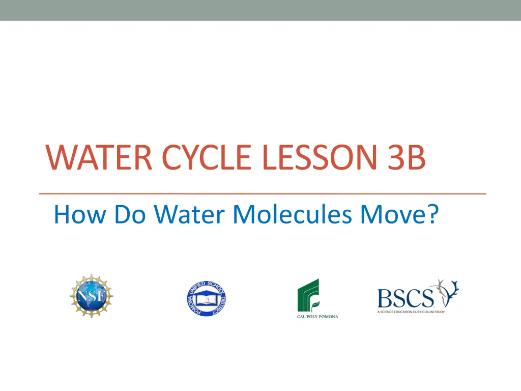 water cycle lesson 3b n.w