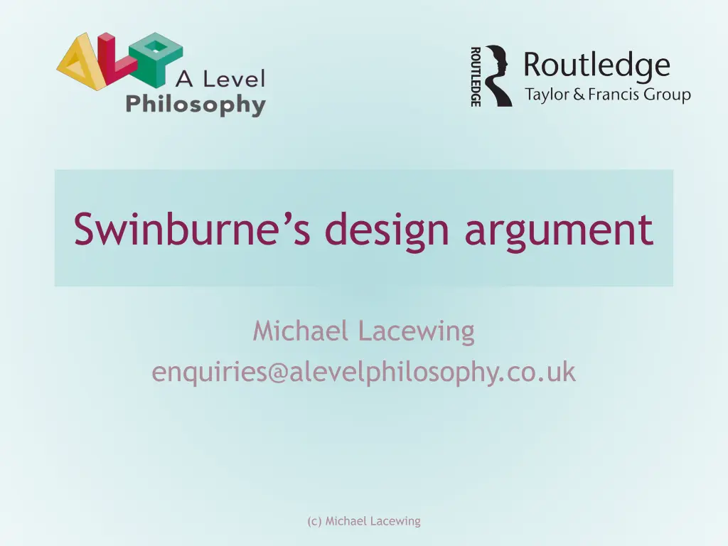 swinburne s design argument n.w