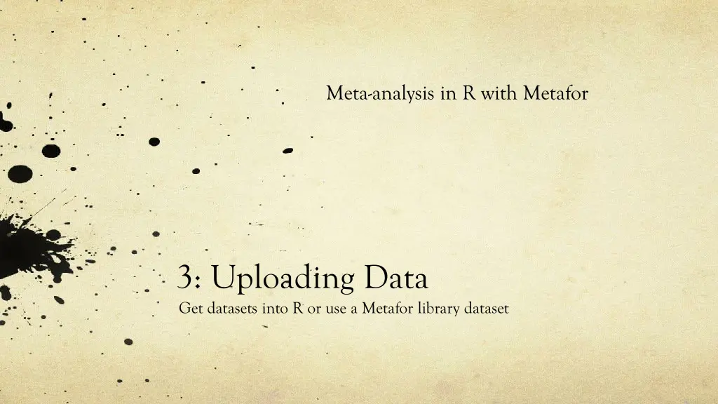 meta analysis in r with metafor n.w