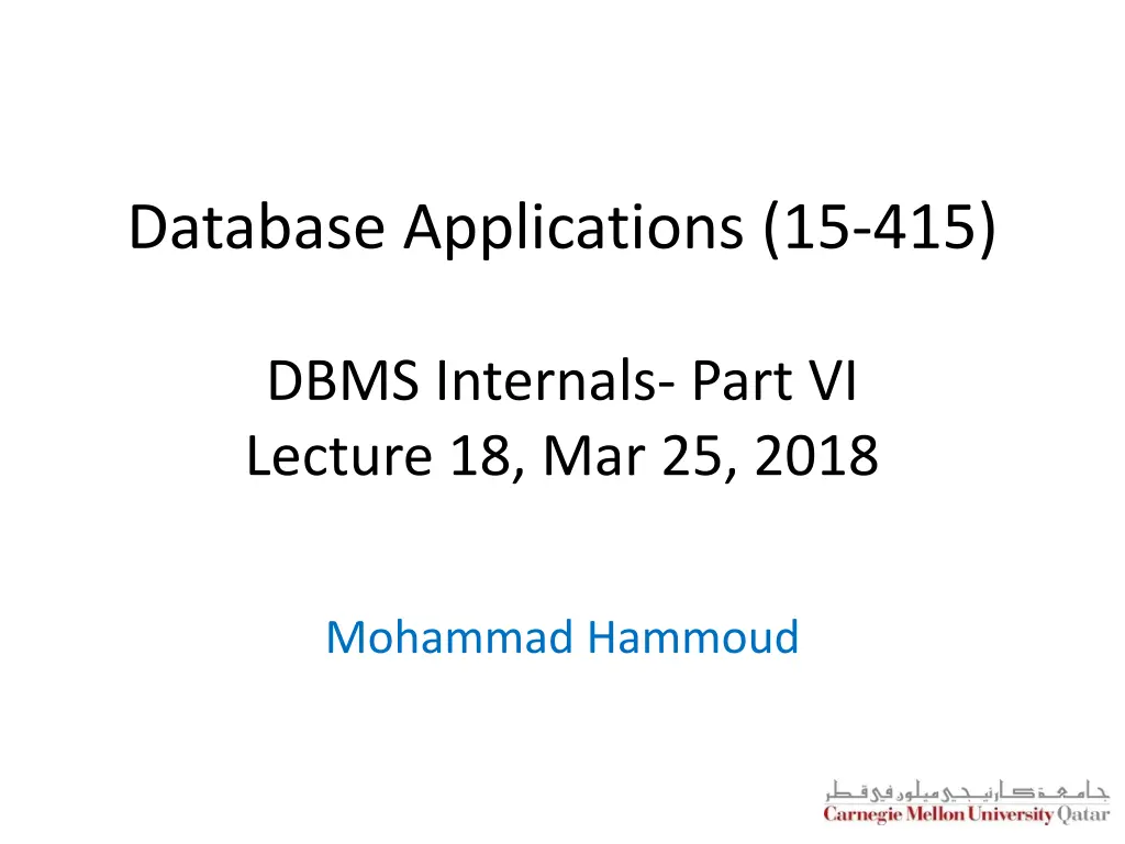 database applications 15 415 n.w