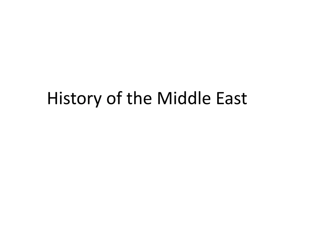 history of the middle east n.w