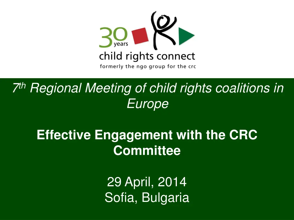 7 th regional meeting of child rights coalitions n.w