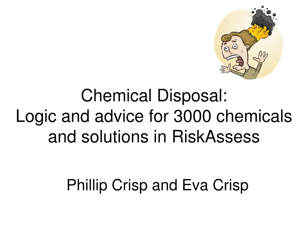 chemical disposal logic and advice for 3000 n.w