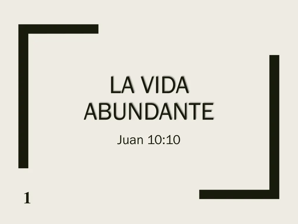 la vida abundante n.w