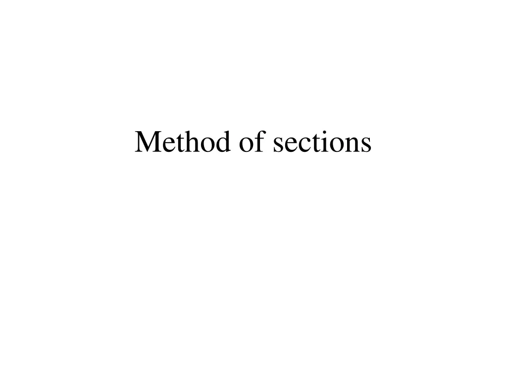 method of sections n.w