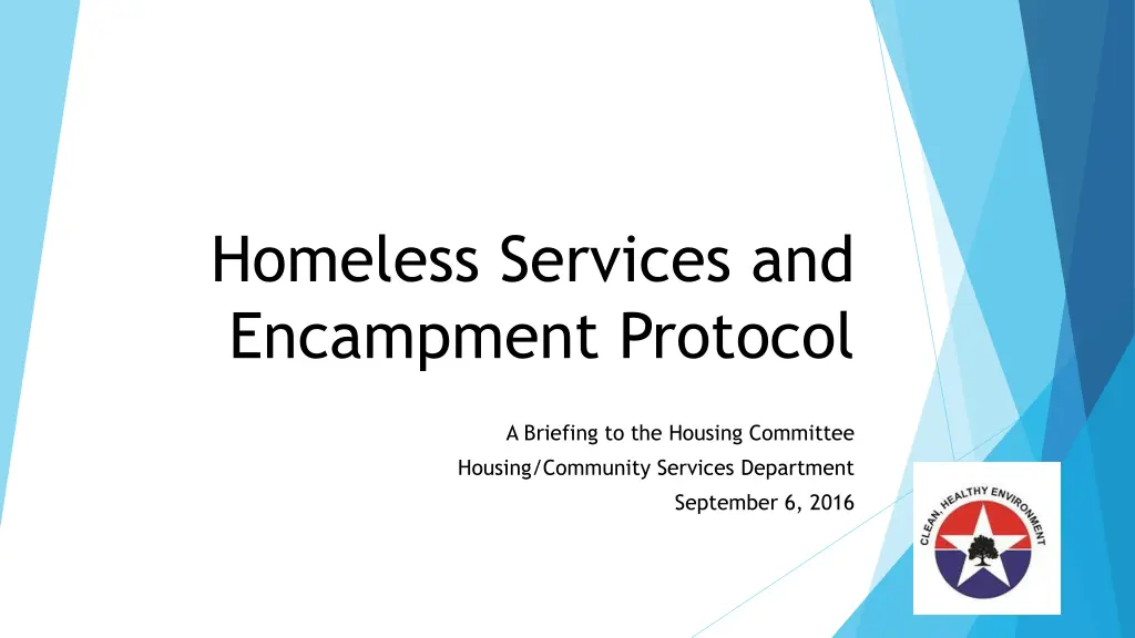 homeless services and encampment protocol n.w