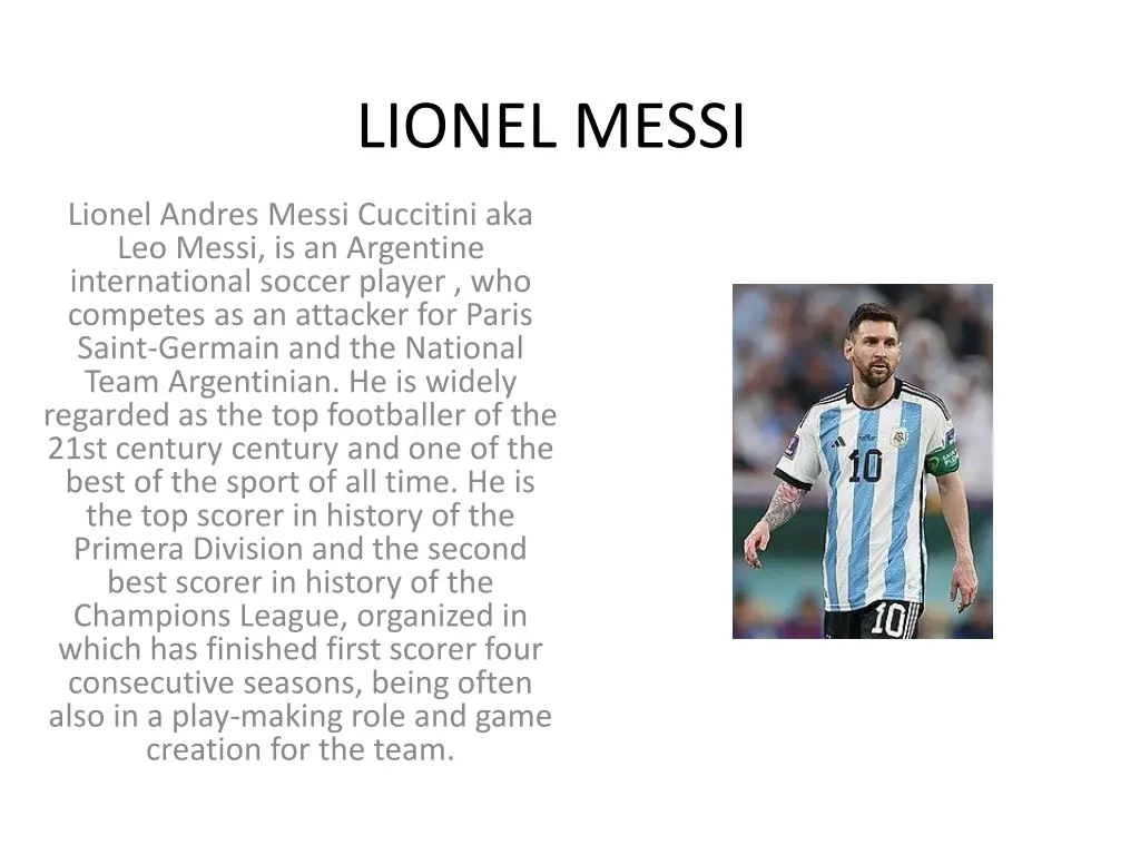 lionel messi n.w