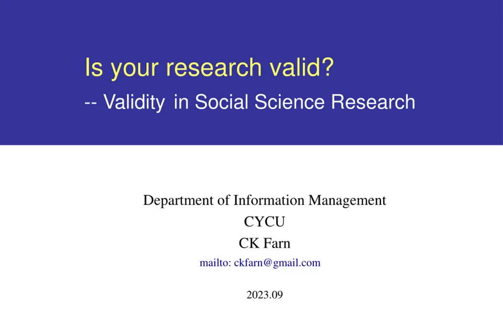 is your research valid validity in social science n.w